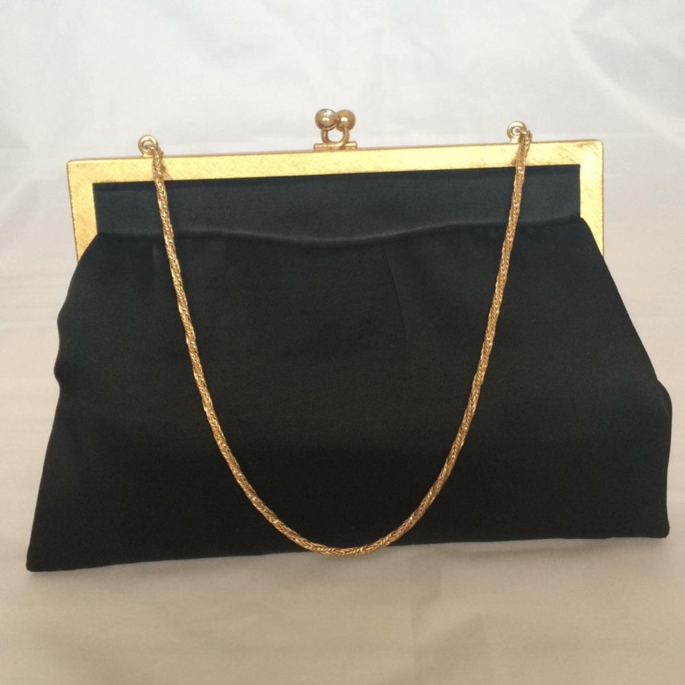 Vintage MM Morris Moskowitz Satin Evening Bag